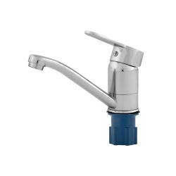 Смеситель для кухни/мойки Melodia Jive однорычажный, поворотный излив, керамический, высота 70 мм, длина 150 мм, латунь, цвет хром, без подводки MDV35411