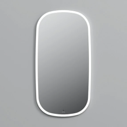 Зеркало AM.PM Func, 55х100 см, с LED/ЛЕД-подсветкой, овальное, выключатель сенсорный, с диммером, для ванны, навесное/подвесное/настенное
