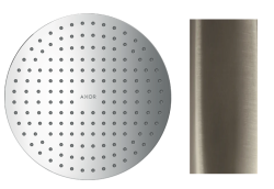 Верхний душ AXOR ShowerSolutions 300 1jet, потолочный/скрытый монтаж, круглый, с 1 режимом, размер 30 см, металлический, цвет: полированный никель, для душа/ванной