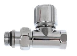 Вентиль FAR Lady термостатический прямой 1/2"вн., уплотнение EPDM,  цвет серебро