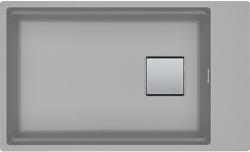 Мойка кухонная Franke KUBUS 2 KNG 110-62, 76х46 см, врезная, искусственный гранит (Fragranite+), прямоугольная, цвет серый камень, без отверстия под смеситель, без крыла, оборачиваемая