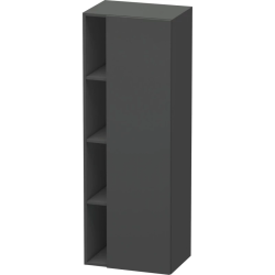 Пенал Duravit DuraStyle, 50x36x140 см, подвесной, (правый), с дверцей, с закрытыми/открытыми полками, цвет: графит матовый, в ванную комнату