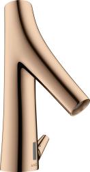 Смеситель для раковины AXOR Starck Organic, электронный, сенсорный, инфракрасный, фиксированный излив, длина 10,5 см, латунь, цвет полированное красное золото, питание от сети 230V, с регулировкой температуры