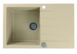 Мойка кухонная ALVEUS GRANITAL CADIT 20 TERRA-G22 79x50x20 см, врезная/встраиваемая сверху, с крылом, искусственный гранит, прямоугольная, цвет песчаный, с отверстием под смеситель, в комплекте с сифоном 1132823