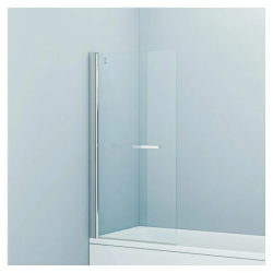 Душевая шторка на ванну IDDIS Slide 75х145 см, прозрачное стекло, профиль хром, одностворчатая, распашная дверь, плоская/ панель, правая/левая, правосторонняя/левосторонняя, универсальная