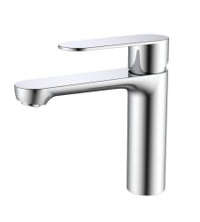 Смеситель для раковины Cezares Stylus однорычажный, низкий, длина излива 134 мм, неповоротный, керамический, нержавеющая сталь, цвет хром, без донного клапана