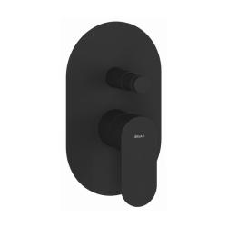 Смеситель для душа Ravak Eleganta, встраиваемый, однорычажный, без излива/без душевого набора, керамический, латунь, цвет черный матовый