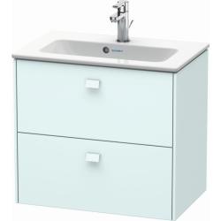 Тумба под раковину Duravit Brioso, 72х47,9х68,5 см, напольная, цвет: светло-голубой, 2 выдвижных ящика, ДСП, прямоугольная, левая/правая, в ванную комнату