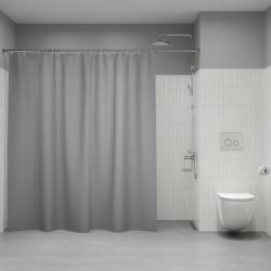 Шторка Iddis Base полиэстер, цвет светло-серый, 2000x2400 мм покрытие водоотталкивающее BL07P24i11