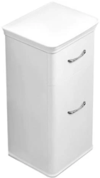 Тумба BelBagno Prado 45, 45х35х89 см, подвесная, 1 выдвижной ящик/1 распашная дверца, массив дерева, цвет: белый глянцевый, шкафчик напольный, механизм доводчика, прямоугольная
