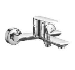 Смеситель для ванны/душа Olives Nensa однорычажный, керамический картридж, настенный, излив неповоротный 165 мм, латунь, цвет хром