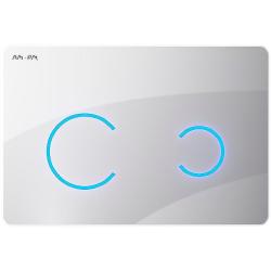 Клавиша смыва AM.PM Touchless Pro I0450B01 сенсорная, цвет белый, стекло, прямоугольная, двойная, размер 210х142х12 мм