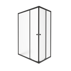 Душевое ограждение Тритон Вента БВ, 120х80х185 см, без поддона, форма прямоугольная, пристенный, стекло вельвет, (без сифона) без крыши, раздвижная, алюминиевый профиль, цвет черный