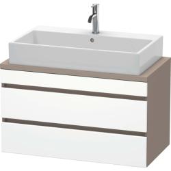 Тумба под раковину для консоли/столешницы Duravit DuraStyle 90х47,8х51,2 см, подвесная, ДСП, цвет: белый матовый/базальт, 2 выдвижных ящика, прямоугольная