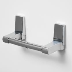 Держатель для туалетной бумаги WasserKRAFT Lopau, без крышки, настенный, цвет: хром, металлический, для туалета/ванной/ванной комнаты, бумагодержатель