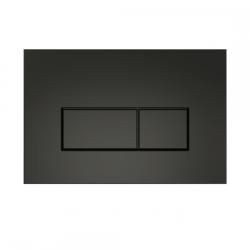 Кнопка смыва Olives Sierra, прямоугольная, цвет черный, пластик, клавиша управления для сливного бачка, инсталляции унитаза, двойная, механическая, панель, универсальная, размер 244х162х11 мм