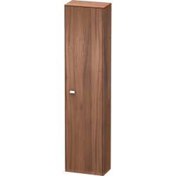 Пенал Duravit Brioso R, 42x24x177 см, подвесной, (правый), с дверцей, с полкой, со стеклянными полками, цвет: орех матовый/хром, в ванную комнату