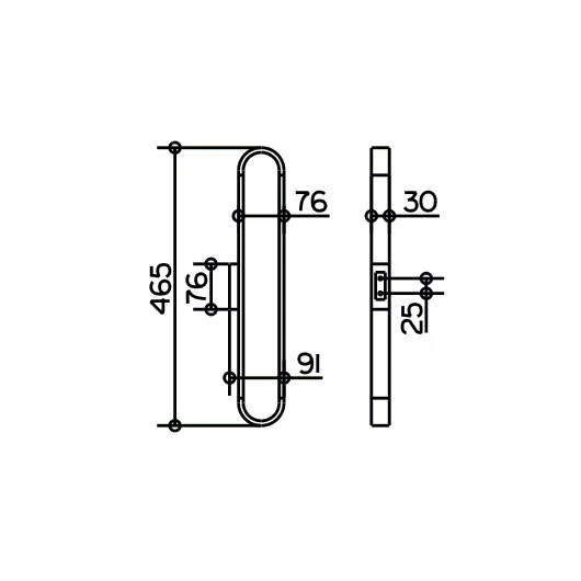 Полотенцедержатель Keuco Edition 300, одинарный, 465 мм вертикальный, настенный, материал: латунь, для полотенец в ванную/туалет/душевую кабину, цвет хром