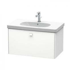 Тумба под раковину Duravit Brioso, 82х46,9х45,2 см, подвесная, 1 выдвижной ящик, ДСП, цвет: белый матовый, шкафчик навесной, механизм доводчика, прямоугольная, правая/левая, для раковины D-Code, в ванную комнату