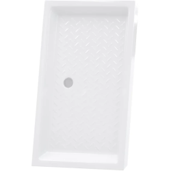 Душевой поддон RGW Ceramics CR, 70х140х10 см, прямоугольный, керамический, низкий, цвет: белый, с антискользящим покрытием, с бортиком, литой, литьевой, для душа