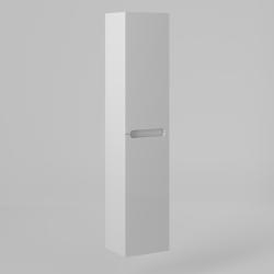 Пенал Briz Пола 35, 35х30х165 см, подвесной, (правый/левый/универсальный), 2 распашные дверцы, цвет белый глянцевый, в ванную комнату, правосторонний/левосторонний/универсальный