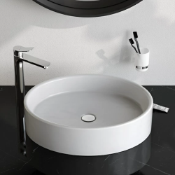 Раковина накладная 51 Am.Pm Func 510х350х120 мм фарфоровая, овальная, цвет белый, без отверстия под смеситель, без слив-перелива