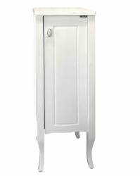 Пенал Comforty Павия 40, 41х123х42 см, напольный, цвет: белый, 1 распашная дверца/полки, шкаф/шкафчик напольный, прямоугольный, левый/правый, левосторонний/правосторонний/универсальный