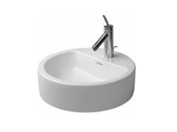 Раковина DURAVIT Starck 1 WonderGliss, 48х48х20 см, накладная, круглая, санфарфор, цвет белый, 1 отверстие под смеситель, антигрязевое покрытие, слив/перелив