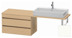 Тумба/шкафчик для консоли/столешницы Duravit DuraStyle под раковину 80х47,8х51,2 см, подвесная, ДСП, цвет: натуральный дуб/белый матовый, 2 выдвижных ящика, прямоугольная