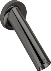 Излив на ванну Axor Starck, без переключателя на душ, настенный, неповоротный, латунь, цвет: полированный черный хром, округлый, длина излива 12,2 см, встраиваемый/встроенный, для смесителя/ванны/ванной/душевой, без смесителя