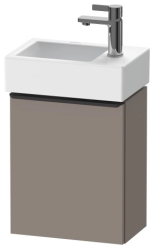 Тумба под раковину Duravit D-Neo, 36,4х22,2х44 см, подвесная, с распашной дверцей, ДСП, цвет: базальт, шкафчик навесной, прямоугольная, левая, в ванную комнату