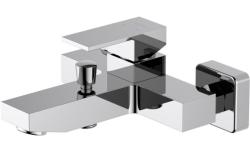 Смеситель для ванны/душа Aquatek Либра однорычажный, керамический, настенный, излив фиксированный 200 мм, без шланга и лейки, латунь, цвет хром