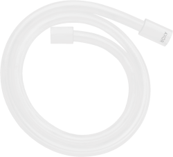 Шланг для душа Axor Starck 125 см, 1/2” и 1/2”  для душа/лейки/ванны, с металлическим эффектом, без лейки, внутренняя резьба, пластиковый, цвет матовый белый, душевой, для душа/ванной