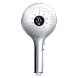 Душевая лейка Olives D170LED светодиодная, круглая, с дисплеем, 2 режима, ABS пластик, 128 мм