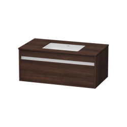 Тумба под раковину для консоли/столешницы Duravit Ketho 80х55х42,6 см, подвесная, ДСП, цвет: каштан темный, 1 выдвижной ящик, для встраиваемой сверху раковины, прямоугольная