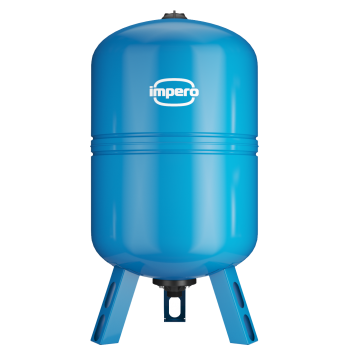 Бак расширительный 30 л (синий) IMPERO WAV30-P на ножках, на пол, вертикальный, мембранный, накопительный, напольный, для воды, антифриза, системы водяного отопления закрытого типа
