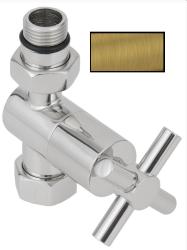 Вентиль Сунержа прямой крест G 1/2" НР х G 3/4", цвет состаренная латунь