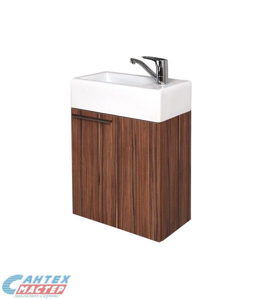 Тумба Акватон Эклипс 46 эбони темный с раковиной Эрис 46 1A172701EK560/1WH301972