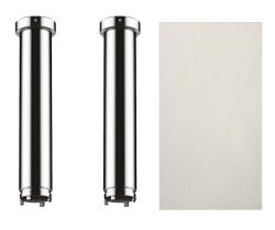 Потолочное подсоединение для верхнего душа Axor ShowerHeaven 1200/300 4jet, удлинение 23 см, цвет: под сталь, латунный для душа/ванной/душевой кабины, на потолок, кронштейн, наружний монтаж