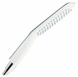 Лейка душевая Hansgrohe Raindance PuraVida 120 1jet EcoSmart 9 л/мин, настенная, прямоугольная, с 1 режимом, хромированная/пластмассовая, цвет хром/белый, ручная, для душа/ванной