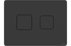 Кнопка смыва Cersanit ACCENTO SQUARE для AQUA 50, двойной смыв, черный матовый, клавиша управления для сливного бачка, инсталляции унитаза, двойная, пневматическая, панель, универсальная, размер 220х10х160 мм