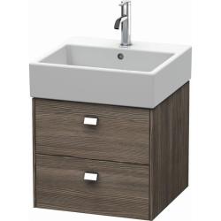 Тумба/шкафчик для консоли/столешницы Duravit Brioso под раковину 32х48х44,2 см, подвесная, ДСП, цвет: сосна терра/хром, 2 выдвижных ящика, прямоугольная