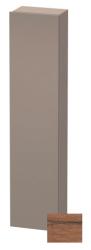 Пенал Duravit DuraStyle, 40x24x180 см, подвесной, (правый), с дверцей, с полкой, со стеклянными полками, цвет: орех/базальт, в ванную комнату