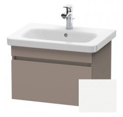 Тумба/шкафчик для консоли/столешницы Duravit DuraStyle под раковину 40х54,8х51,2 см, подвесная, ДСП, цвет: базальт/белый матовый, 1 выдвижной ящик, прямоугольная