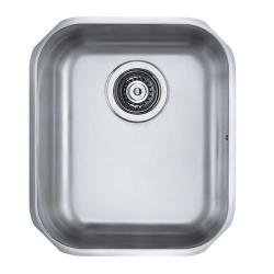 Мойка кухонная ALVEUS VARIANT 40 SAT-90 34х40х18,5 см, слив 90 мм вдоль короткой стороны, врезная под столешницу, нержавеющая сталь, прямоугольная, цвет нержавеющая сталь (SAT), без отверстия под смеситель