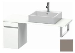 Тумба/шкафчик для консоли/столешницы Duravit DuraStyle под раковину 30х47,8х51,2 см, подвесная, ДСП, цвет: белый глянец/базальт, 1 выдвижной ящик, прямоугольная