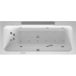 Ванна Duravit DuraStyle 170х75 см гидромассажная, встраиваемая/пристенная, акриловая, цвет: белый, с ножками/сливом-переливом, без фронтальной панели, прямоугольная, с системой гидромассажа Combi-System P, c наклоном для спины слева, левая