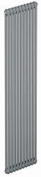 Стальной радиатор отопления RIFAR TUBOG Ventil 2180 8 секций, трубчатый, нижнее одностороннее подключение с термостатическим клапаном, настенный, сталь, цвет титан