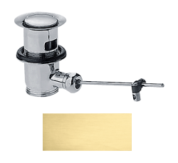 Донный клапан Axor с возможностью перекрытия стока, для раковины и биде, латунный, круглый, с переливом, цвет: шлифованная медь, управление с помощью стержня тяги, классический/стандартный