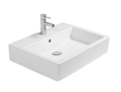 Раковина DURAVIT Vero WonderGliss, 50х47х17,5 см, подвесная, прямоугольная, санфарфор, цвет белый, с 1 отверстием под смеситель, антигрязевое покрытие, слив/перелив